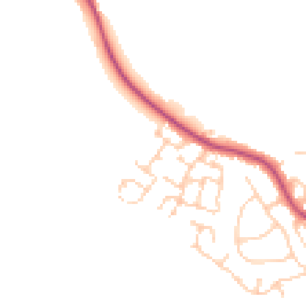 Daytime road noise heatmap for CW11 3TA