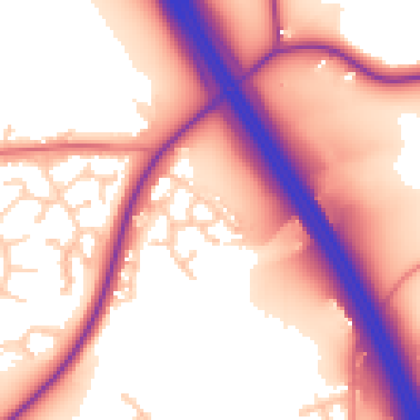 Daytime road noise heatmap for CW11 4AT