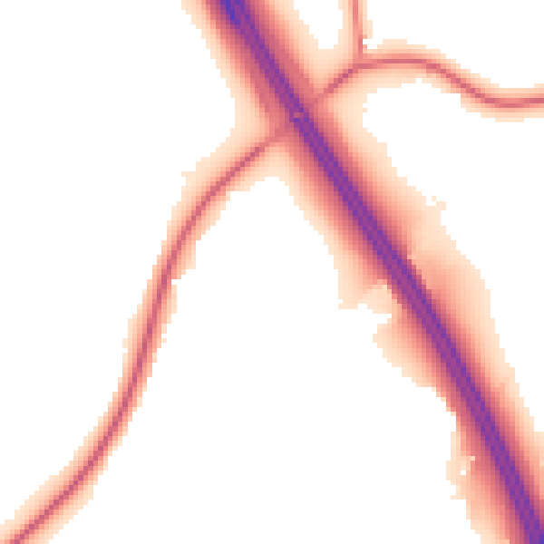 Night-time road noise heatmap for CW11 4AT