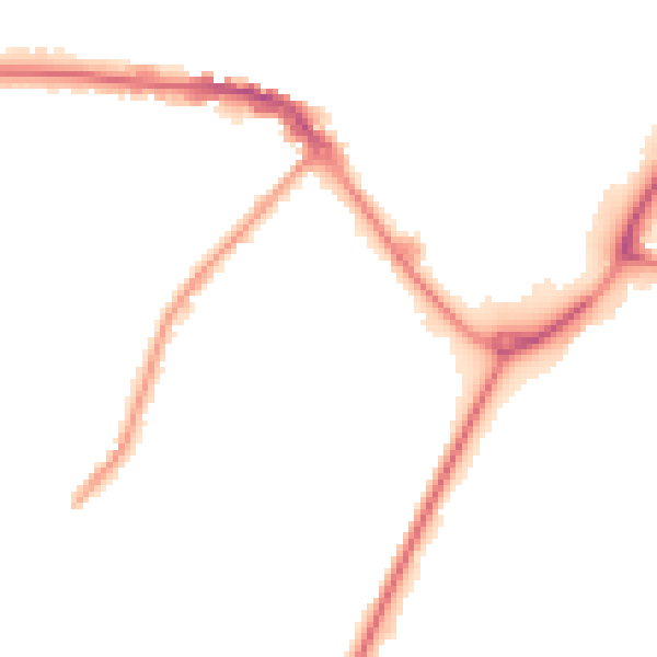 Night-time road noise heatmap for CW11 4BD