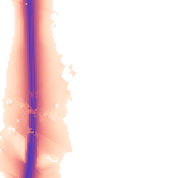 Night-time road noise heatmap for CW11 4DF