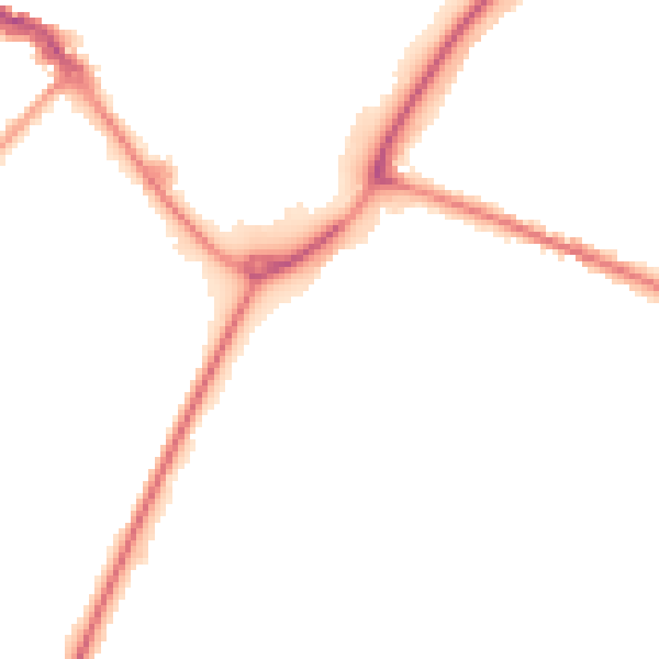 Night-time road noise heatmap for CW11 4HP