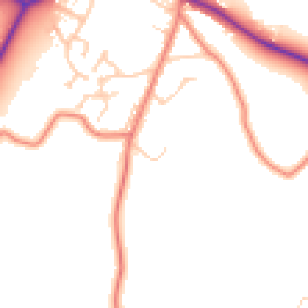 Daytime road noise heatmap for CW11 4HW