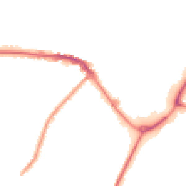 Night-time road noise heatmap for CW11 4NL