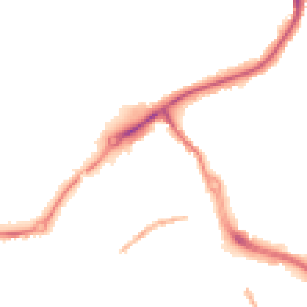 Night-time road noise heatmap for CW12 1HS
