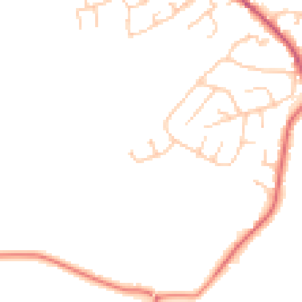 Daytime road noise heatmap for CW12 3BG