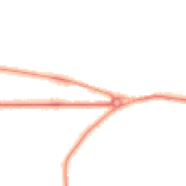 Night-time road noise heatmap for CW12 4RZ