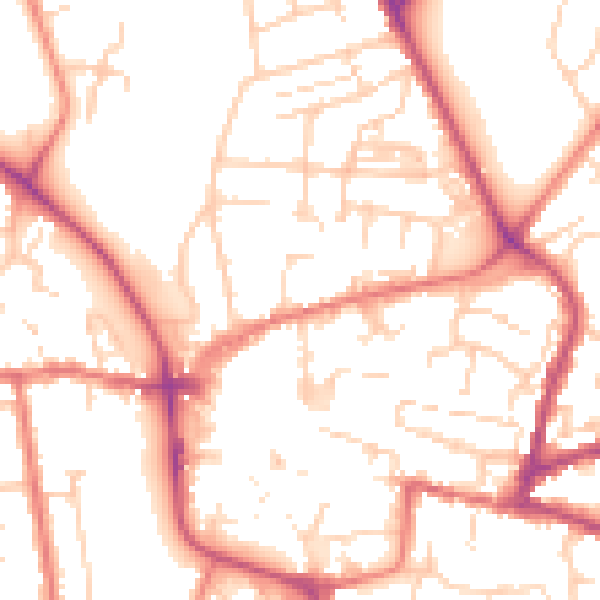 Daytime road noise heatmap for CW5 5GE