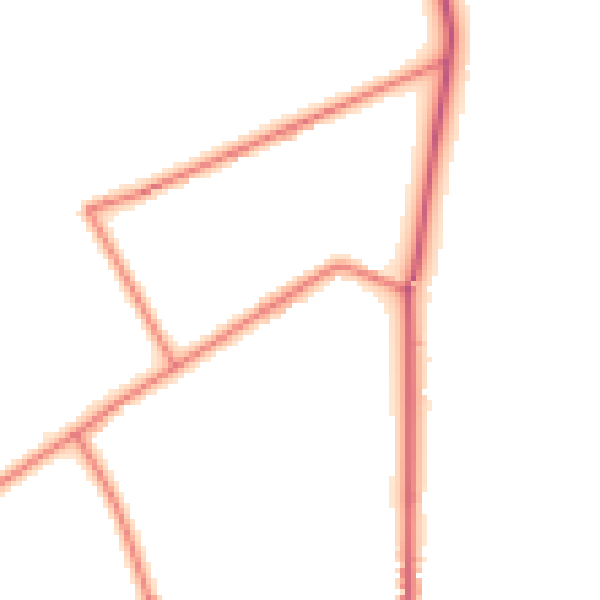 Daytime road noise heatmap for CW5 6DW