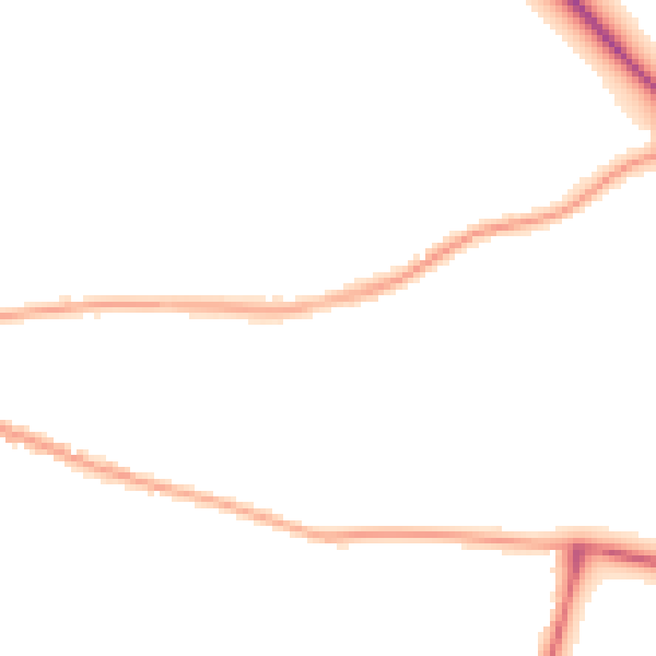 Night-time road noise heatmap for CW5 6GZ