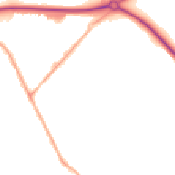 Night-time road noise heatmap for CW5 6HE