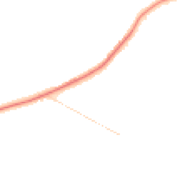 Night-time road noise heatmap for CW5 6RP