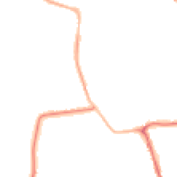 Night-time road noise heatmap for CW5 7DA