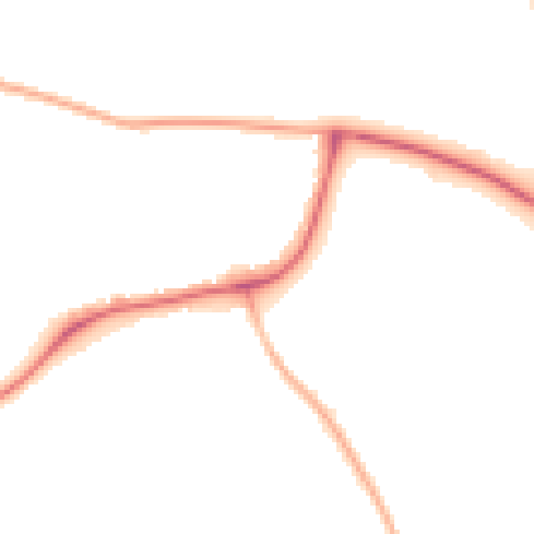 Night-time road noise heatmap for CW5 7JD