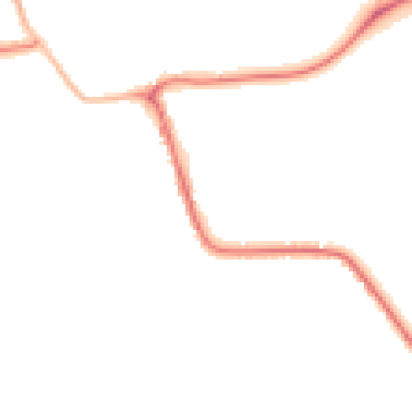 Night-time road noise heatmap for CW5 7QE