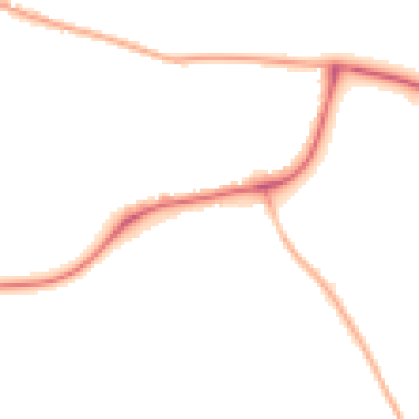 Night-time road noise heatmap for CW5 7RY