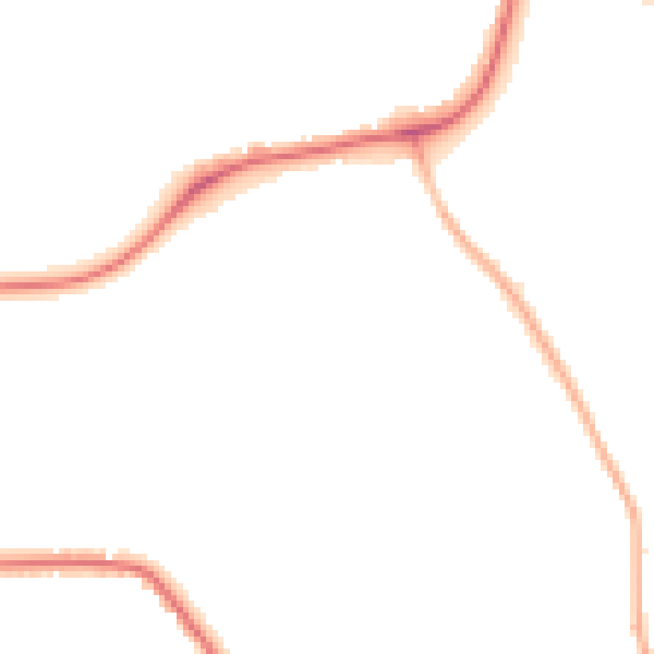 Night-time road noise heatmap for CW5 7SW