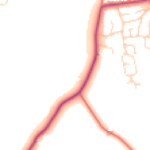 Daytime road noise heatmap for CW5 8AA