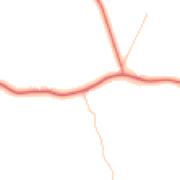 Daytime road noise heatmap for CW5 8JR