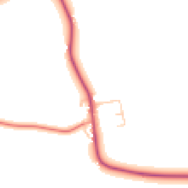 Daytime road noise heatmap for CW5 8LG