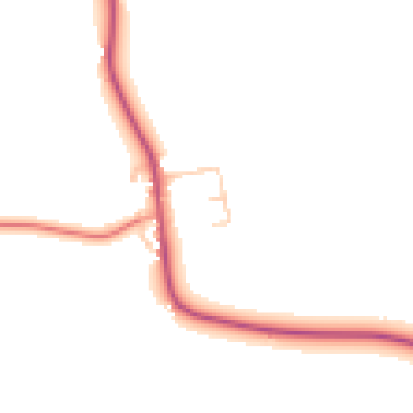 Daytime road noise heatmap for CW5 8LH