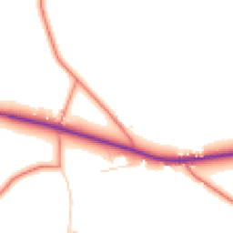Daytime road noise heatmap for CW6 9ET