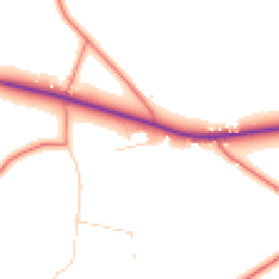 Daytime road noise heatmap for CW6 9GQ