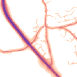 Daytime road noise heatmap for CW6 9YA