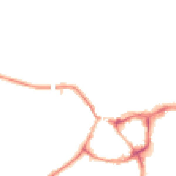 Night-time road noise heatmap for CW8 1AJ