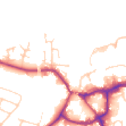 Daytime road noise heatmap for CW8 1AY