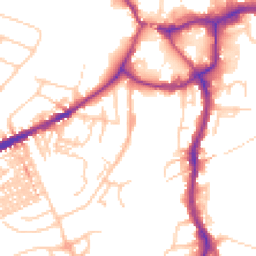 Daytime road noise heatmap for CW8 1BE