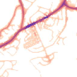 Daytime road noise heatmap for CW8 1BS