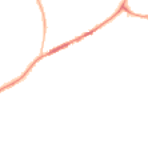 Night-time road noise heatmap for CW8 1BS