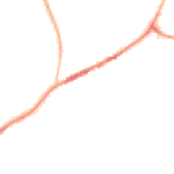 Night-time road noise heatmap for CW8 1BT