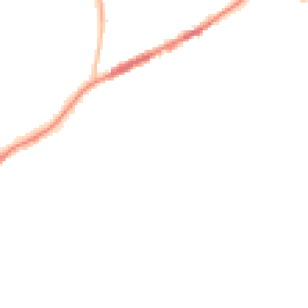 Night-time road noise heatmap for CW8 1BW
