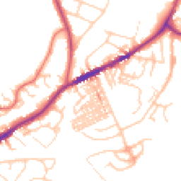 Daytime road noise heatmap for CW8 1BX