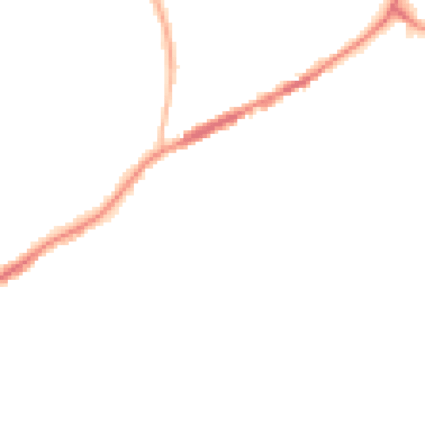 Night-time road noise heatmap for CW8 1DD