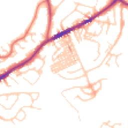 Daytime road noise heatmap for CW8 1DF