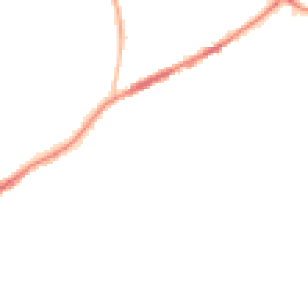 Night-time road noise heatmap for CW8 1DF