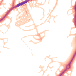 Daytime road noise heatmap for CW8 1DJ