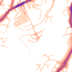 Daytime road noise heatmap for CW8 1DL