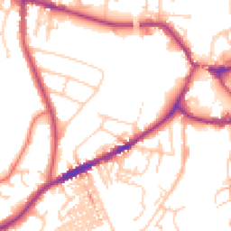 Daytime road noise heatmap for CW8 1DU