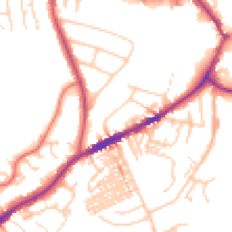 Daytime road noise heatmap for CW8 1DX