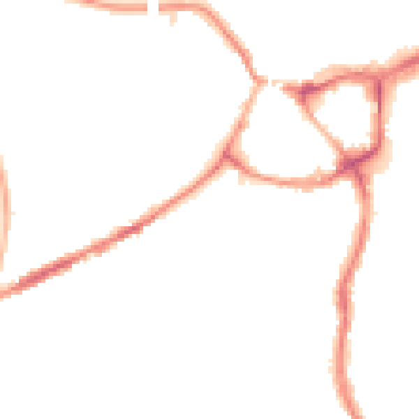 Night-time road noise heatmap for CW8 1EE
