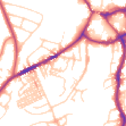 Daytime road noise heatmap for CW8 1EN