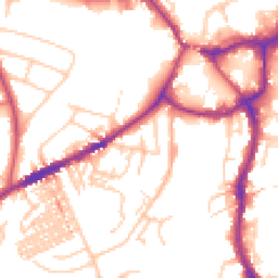 Daytime road noise heatmap for CW8 1EQ
