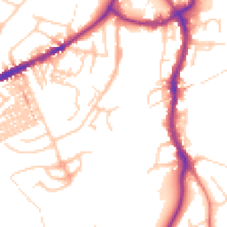 Daytime road noise heatmap for CW8 1ET