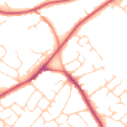 Daytime road noise heatmap for CW8 1NP