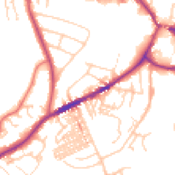 Daytime road noise heatmap for CW8 1TA