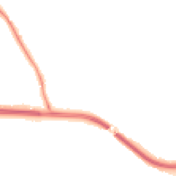 Night-time road noise heatmap for CW8 1TF